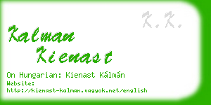 kalman kienast business card